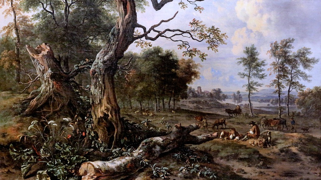 Jan Wijnants 1631-1684 Amsterdam Lisière de forêt