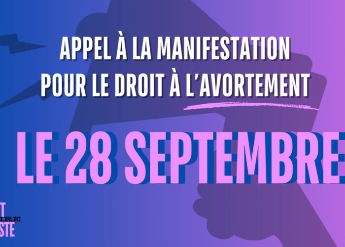 Samedi 28/09/24 : Manifestation pour le droit à l'avortement